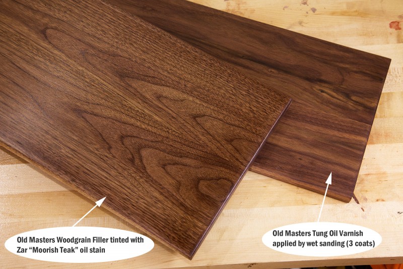 You can give your walnut woodworking project a little enhancement by filling the grain. Here are two ways to do it.