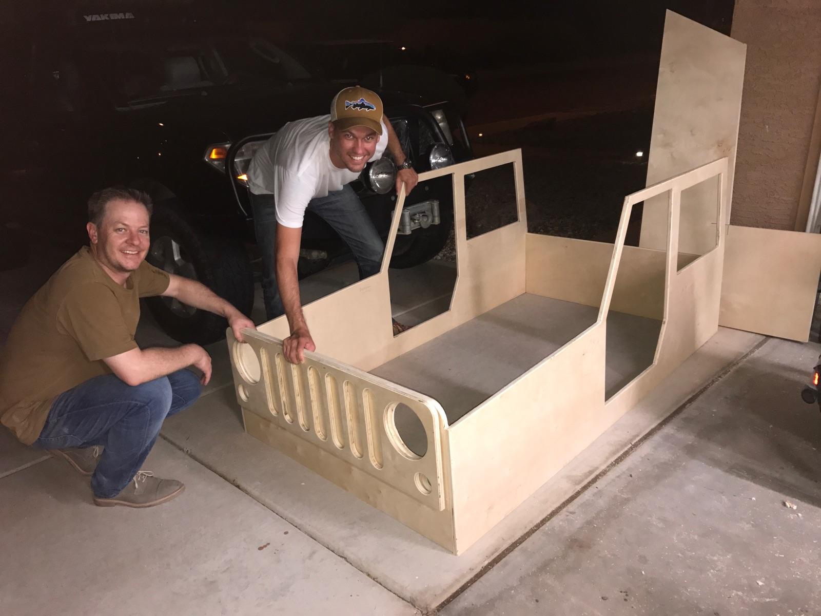 On The Joys of Building a Jeep-Shaped Kidâ€™s Bed 
