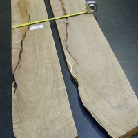 The two mesquite boards I chose, 7" wide and pretty clean