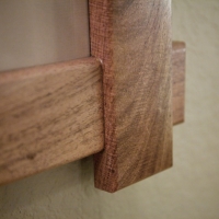 The lap joints are more time consuming than miters, but in this case they help add to the rustic look