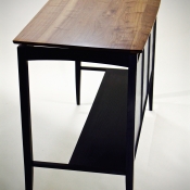 Standing Height Desk custom made with walnut and ash