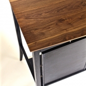 walnut standing desk, custom furniture