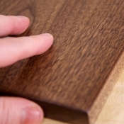 Walnut with grain filler