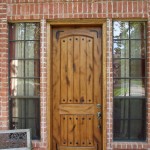 Knotty alder entry door