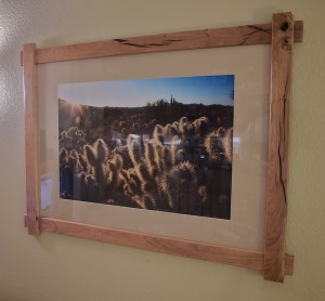 Mesquite frame finished and hung