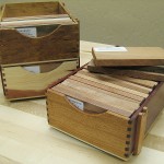 These nice looking stacking display boxes are perfect for archiving wood samples