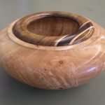 figured wood bowl
