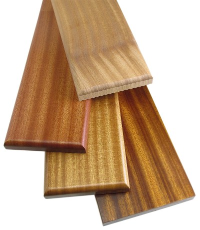 Sapele lumber with finish