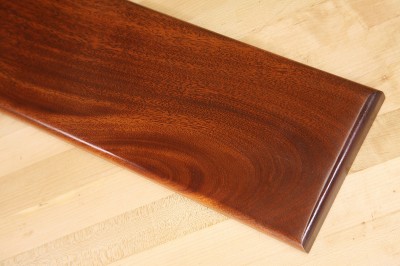 deep red mahogany finish on genuine mahogany dye stain