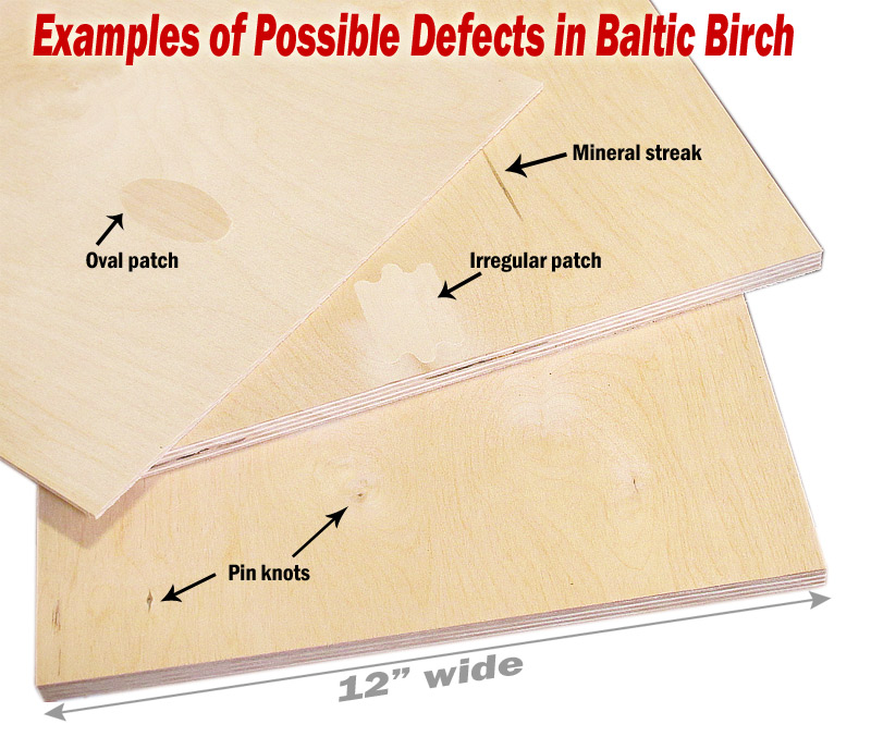 Baltic Birch Plywood 3 mm 1/8 x 12 x 9 inch Craft Wood Box of 16 B/bb Grade Baltic Birch Sheets Perfect for Laser CNC Cuttin