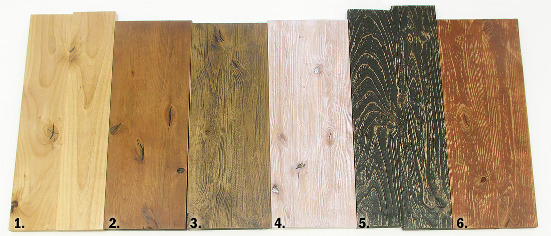 6 Rustic Reclaimed Weathered Distressed Alder Wood Finishes You