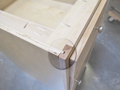 Using your table saw to make a rabbet and dado joint is a great way to join a face frame to a cabinet so that it comes out square and true. 