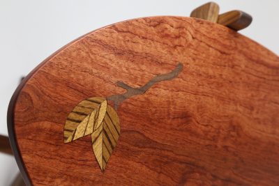 Bubinga Zebrawood Walnut Table with Inlay