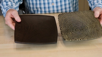 Bleached Wenge Compared to Oiled Wenge