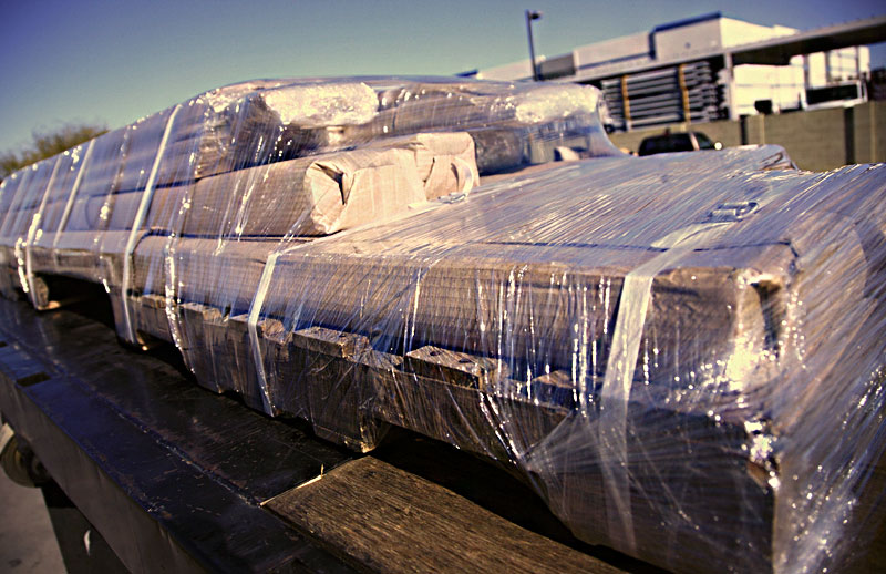 lumber shipped on a pallet