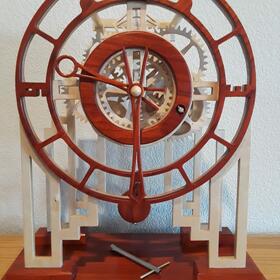 Art Deco wood clock