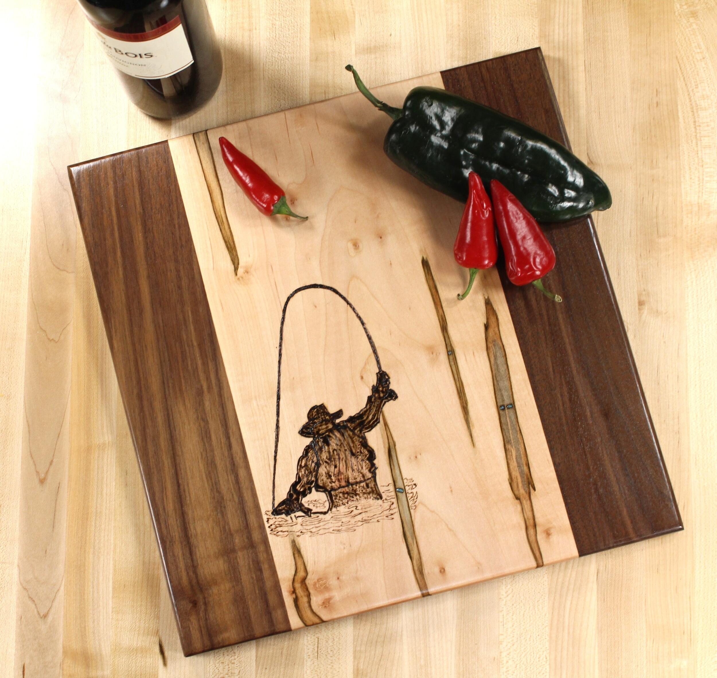 Decorative Cutting Board for Fly Fishing Fanatics